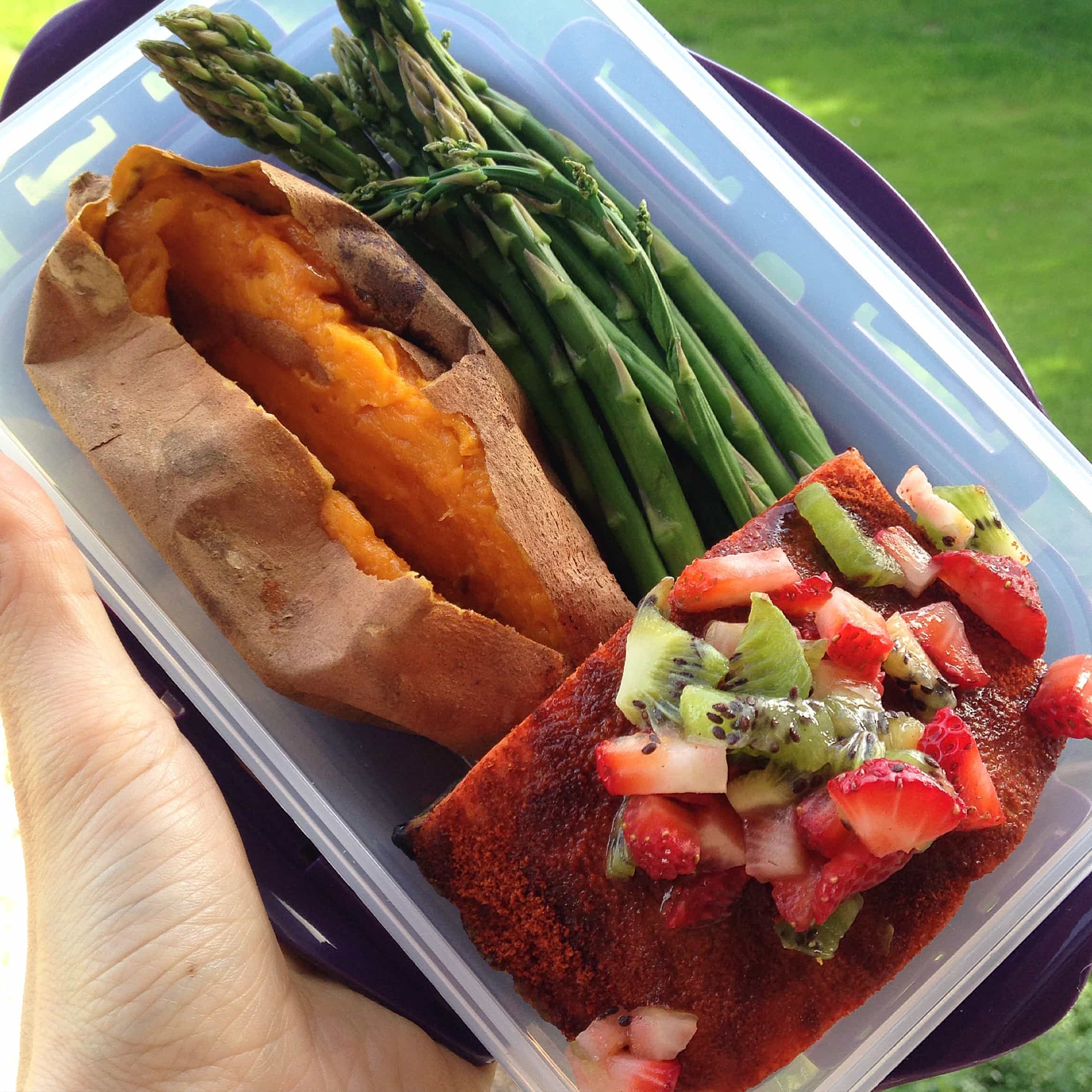 Simple Fruit Salsa Salmon Meal Prep