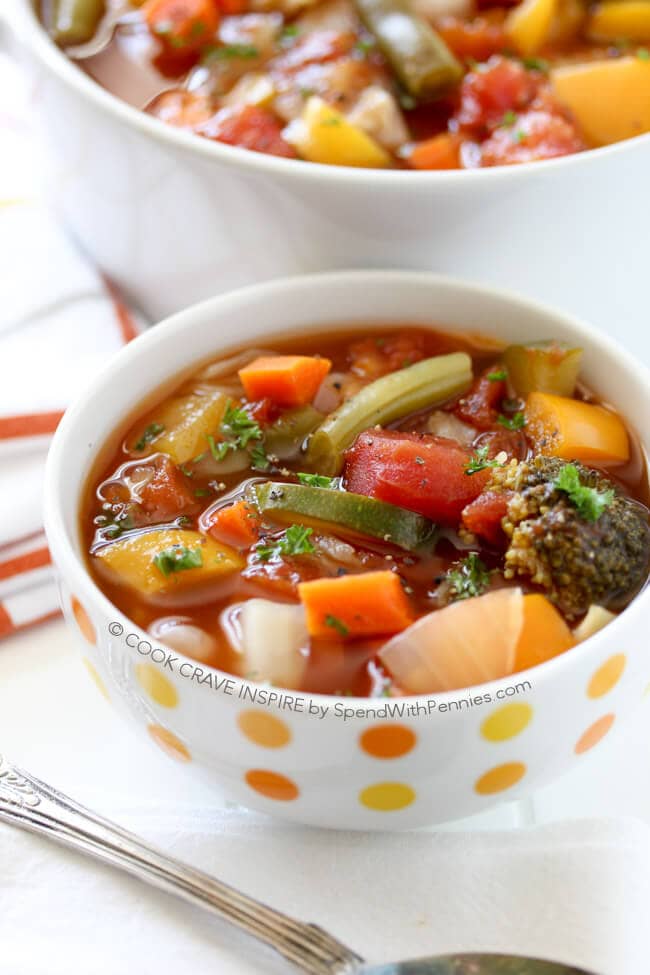 low calorie vegetable soup recipe