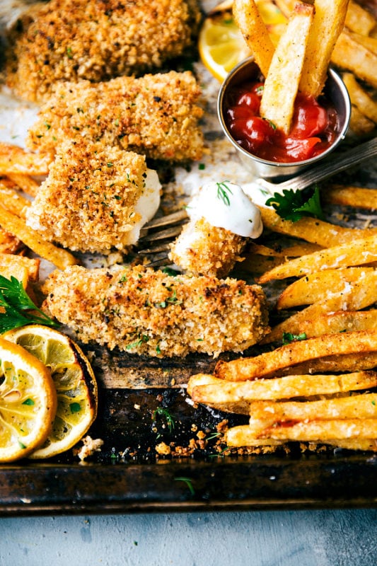 Baked Fish and Chips Sheet Pan Recipes