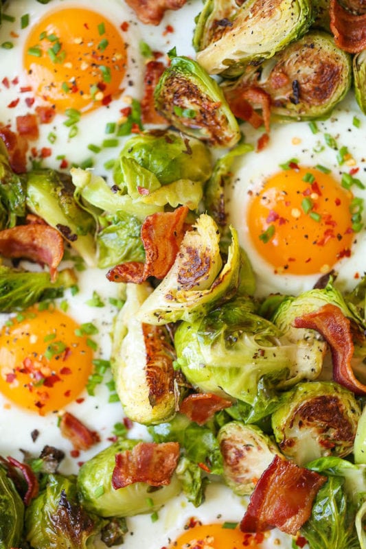 Brussels Sprouts, Eggs & Bacon Breakfast