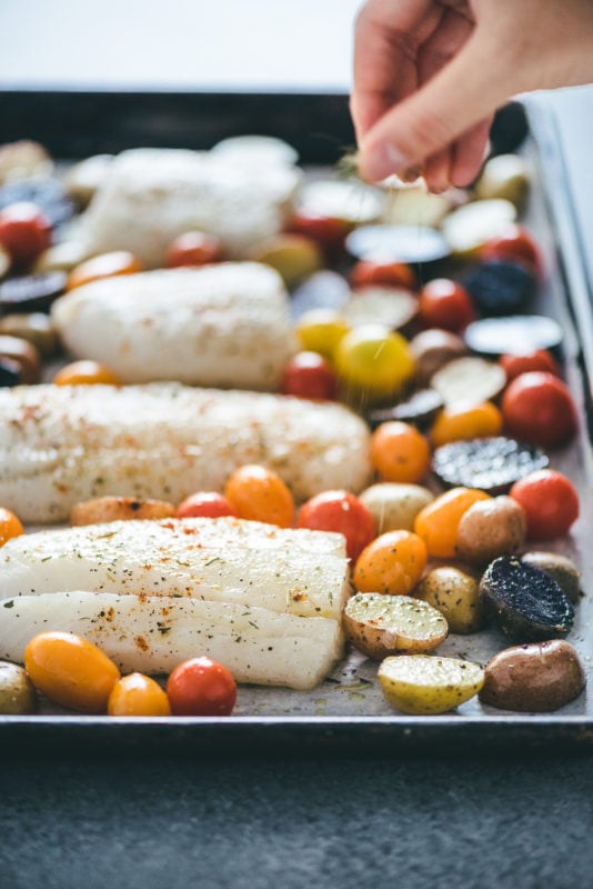 Healthy Lunch Ideas : Baked Cod and Veggies