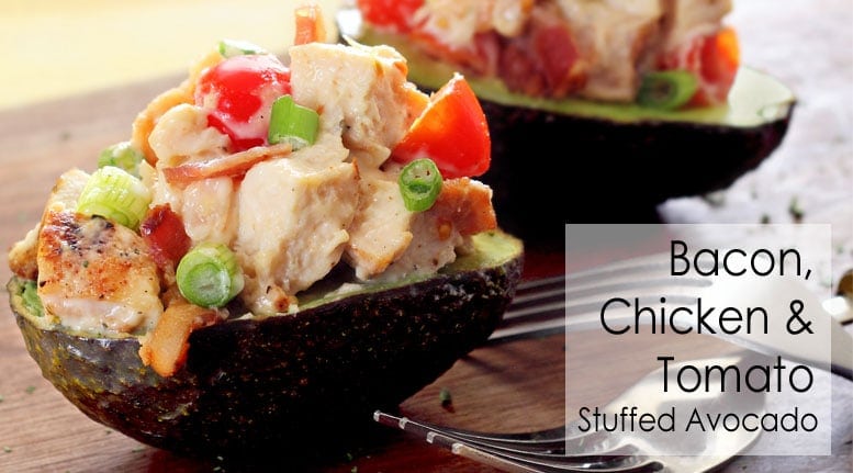 Bacon, Chicken & Tomato Stuffed Avocado