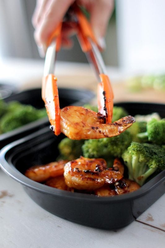 Coconut Sugar Sriracha Shrimp Meal Prep