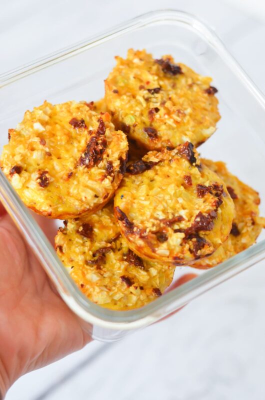 Low Carb Sun Dried Tomato Egg Cups Meal Prep