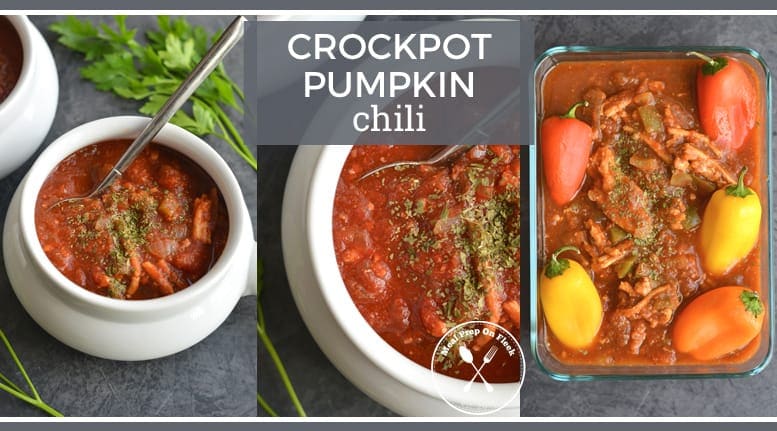 Meal Prep Crockpot Pumpkin Chili Meal Prep