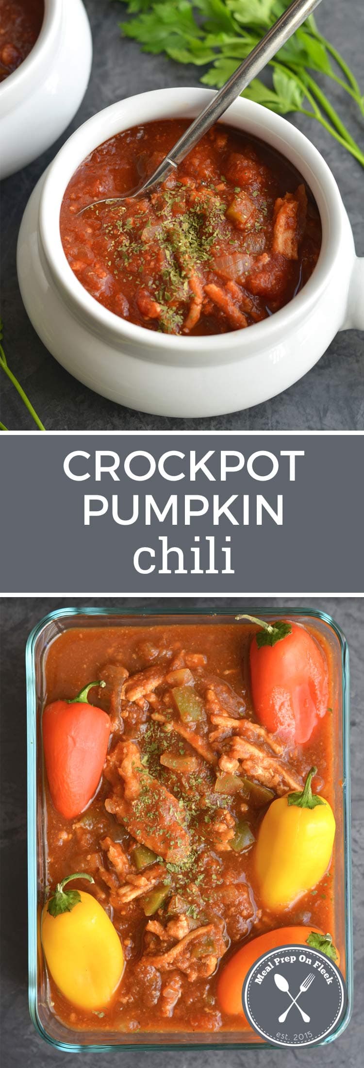 Meal Prep Idea: Crockpot Pumpkin Chili Meal Prep