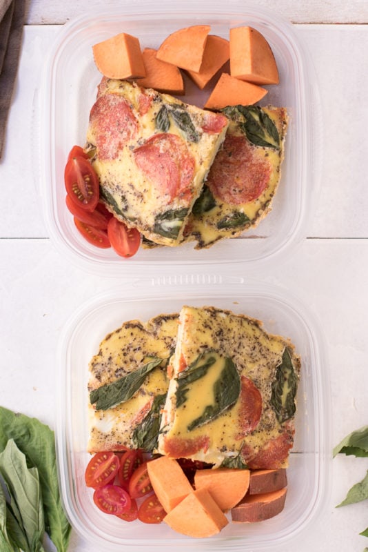 Pizza Frittata Meal Prep