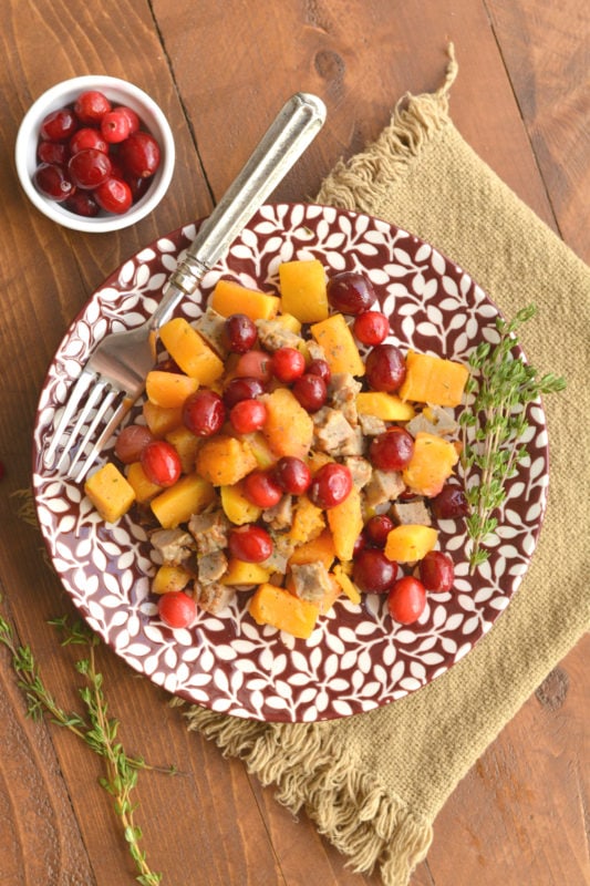 Butternut Squash and Cranberry Skillet Meal Prep