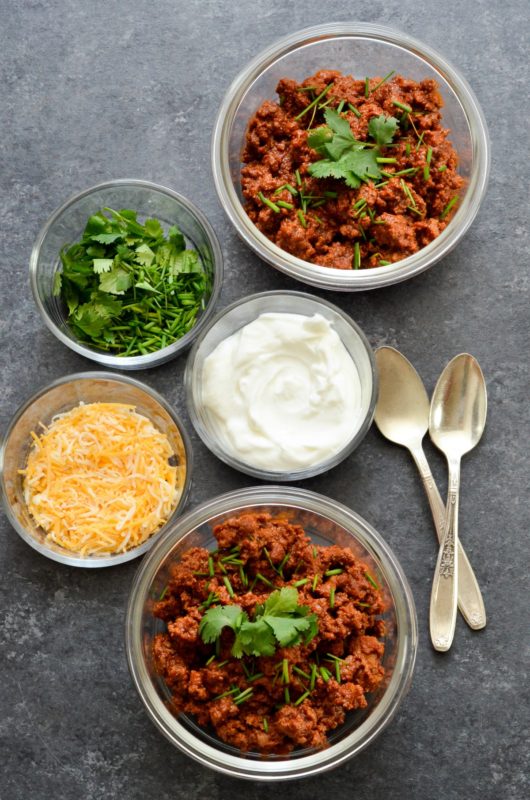 10 Minute Chili Meal Prep