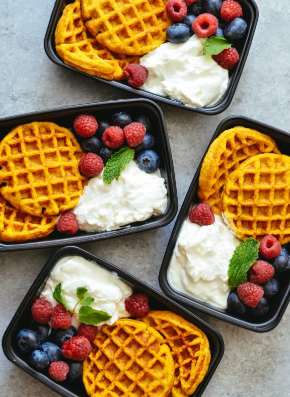Kabocha Squash Waffle Meal Prep