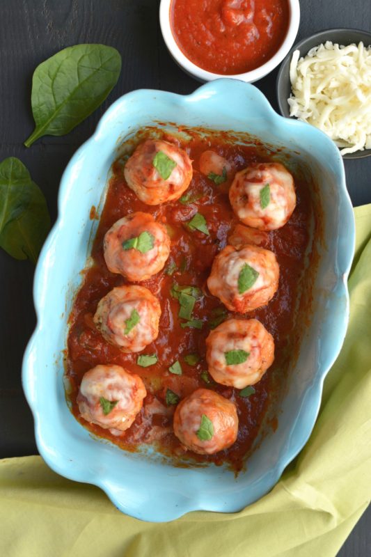 Cheesy Low Carb Chicken Meatballs