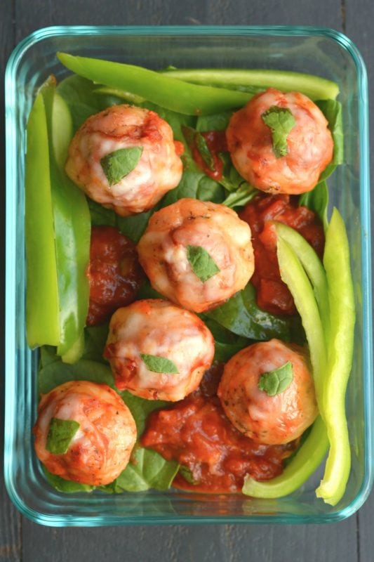 Cheesy Low Carb Chicken Meatballs