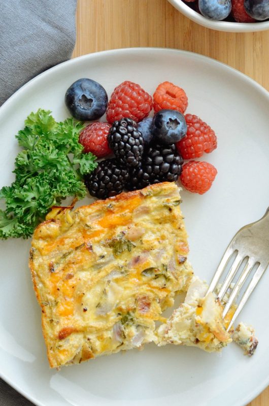 Apple, Bacon, Onion & Cheddar Breakfast Squares