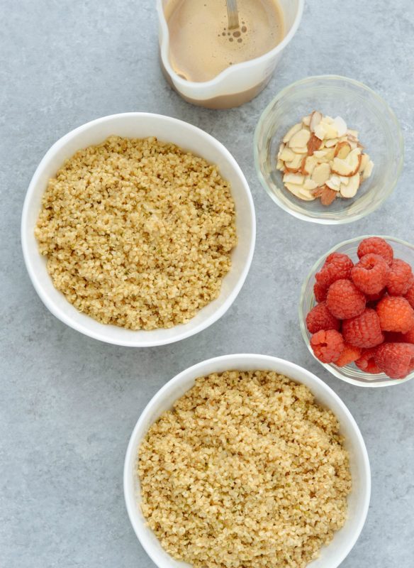 Coffee Almond Quinoa Breakfast Bowl
