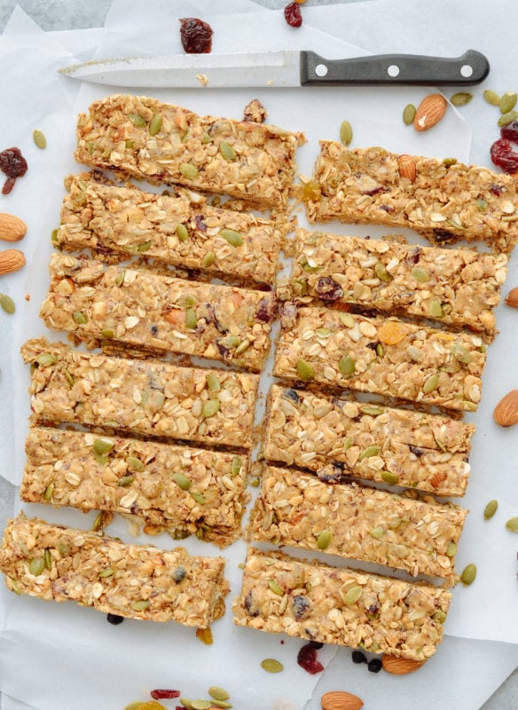 Nutty Peanut Butter Trail Mix Bars 