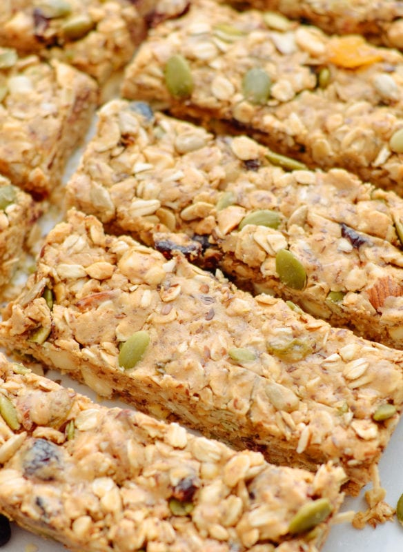 Nutty Peanut Butter Trail Mix Bars 