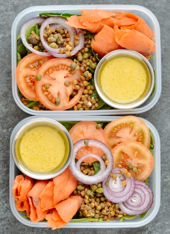 Smoked Salmon & Lentil Breakfast Salad