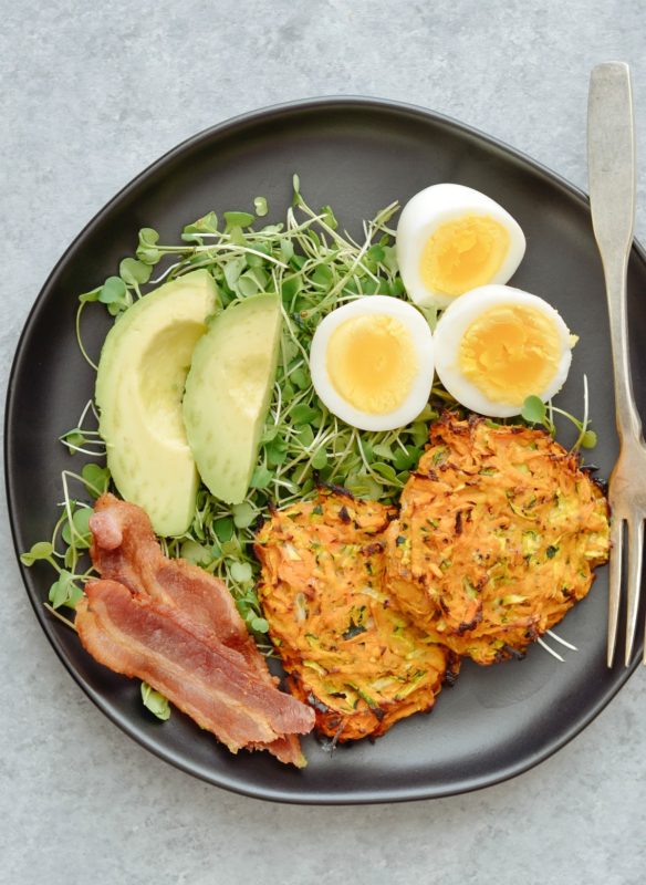 Whole30 Zucchini & Sweet Potato Hashbrown Meal Prep