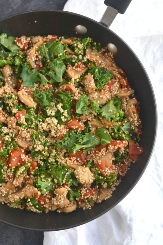 Vegan Mushroom Quinoa Breakfast Hash