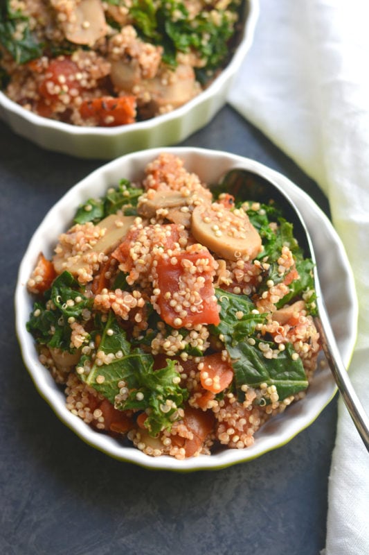 Vegan Mushroom Quinoa Breakfast Hash