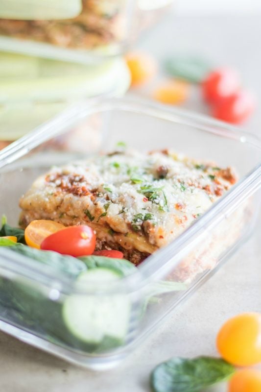 Low Carb Lasagna Meal Prep