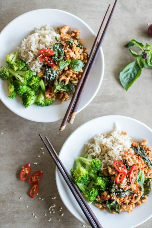 Thai Basil Chicken Meal Prep