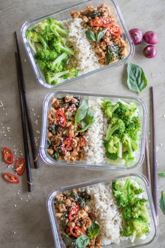 Thai Basil Chicken Meal Prep