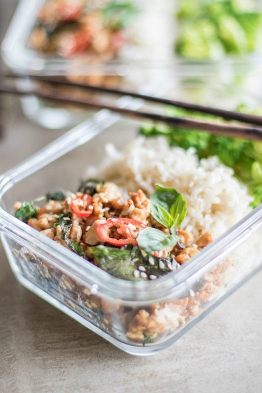 Thai Basil Chicken Meal Prep