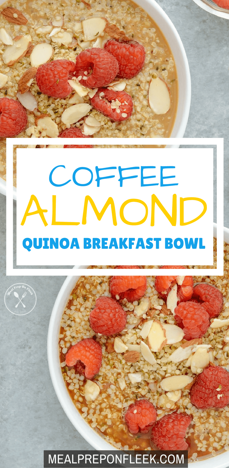 Coffee Almond Quinoa Breakfast Bowl