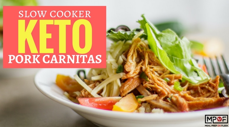 Slow Cooker Keto Pork Carnitas Bowls