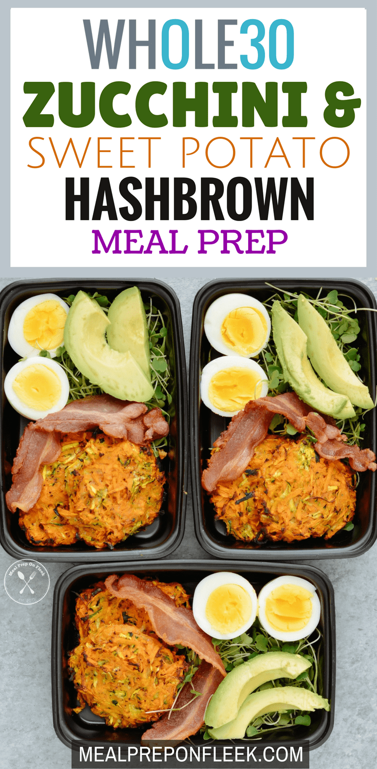 Whole30 Zucchini & Sweet Potato Hashbrown Meal Prep blog