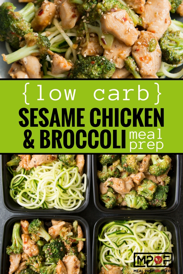 Low Carb Sesame Chicken & Broccoli Meal Prep blog