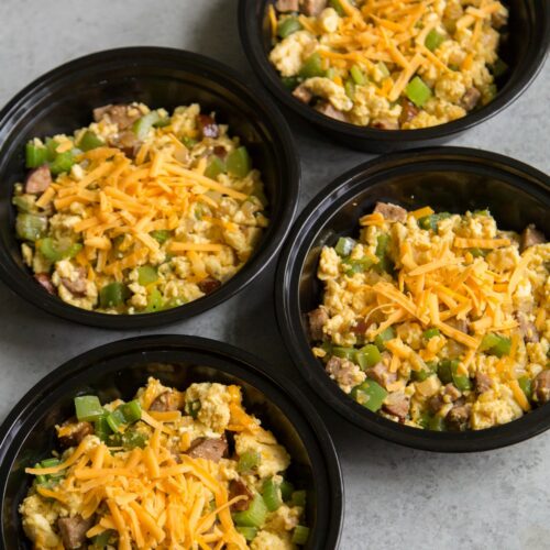 Keto Cajun Sausage Breakfast Scramble