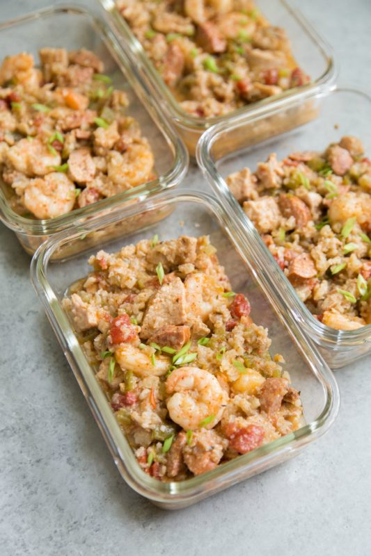 One Pot Whole30 Jambalaya Meal Prep 
