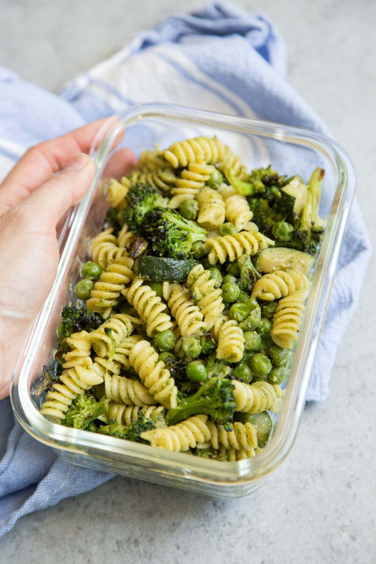Vegan Arugula Pesto Pasta Meal Prep