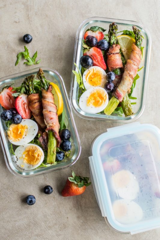 Keto Bacon Wrapped Asparagus Breakfast Bowls