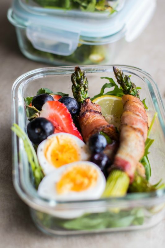 Keto Bacon Wrapped Asparagus Breakfast Bowls