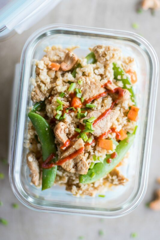 Low Carb Pork Fried Rice Meal Prep