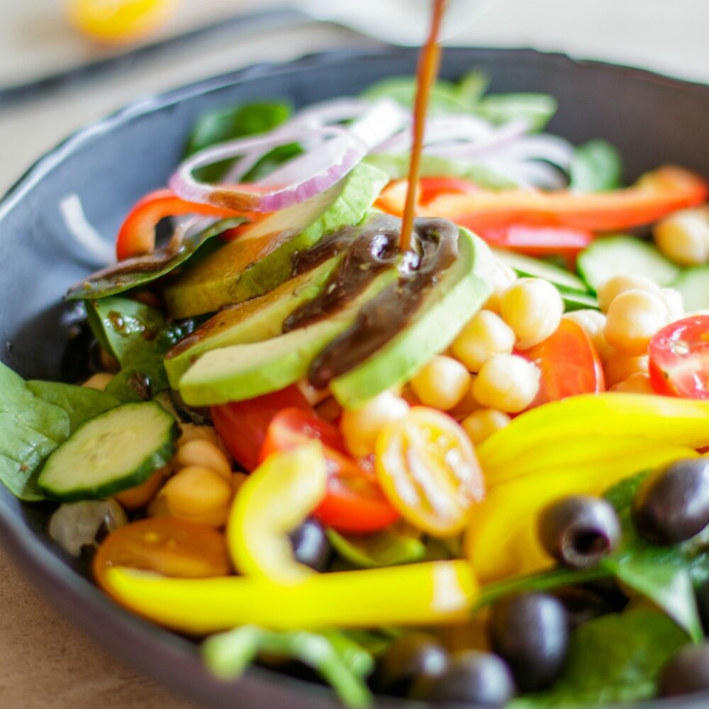 Vegan Chopped Chickpea Greek Salad Meal Prep