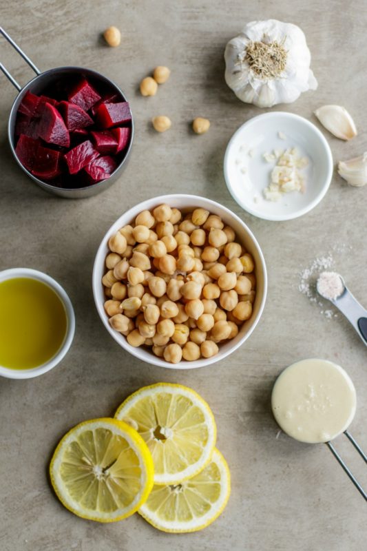 Beet Hummus Veggie Dipper Snacks