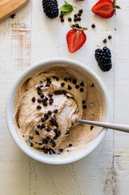 Greek Yogurt Cookie Dough Fruit Dip