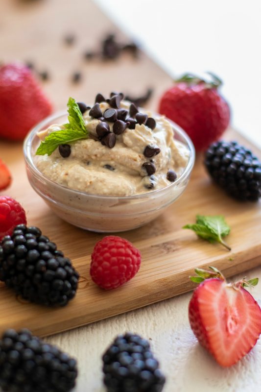 Greek Yogurt Cookie Dough Fruit Dip