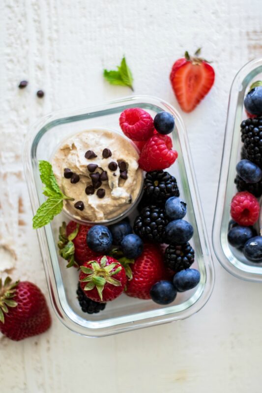 Greek Yogurt Cookie Dough Fruit Dip