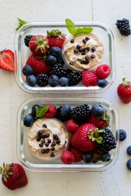 Greek Yogurt Cookie Dough Fruit Dip