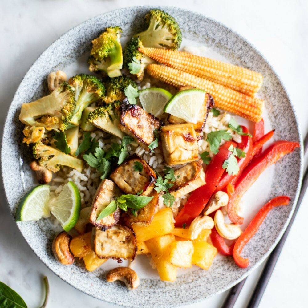 Thai Chili Tofu Sheet Pan
