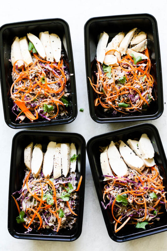 Cold Chicken Soba Noodle Meal Prep