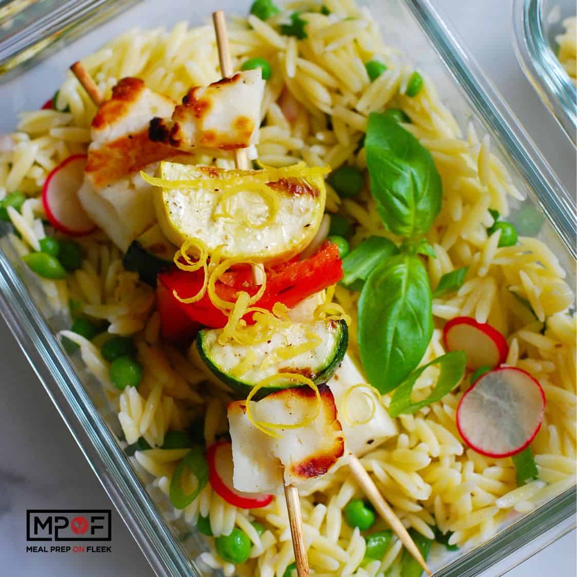 Grilled Halloumi & Summer Squash Kabob Meal Prep (1)