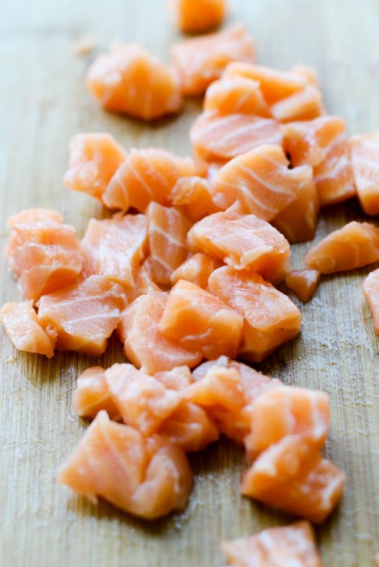 Cauliflower Rice Salmon Poke Bowl Meal Prep