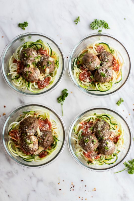 Keto Stuffed Meatball Meal Prep