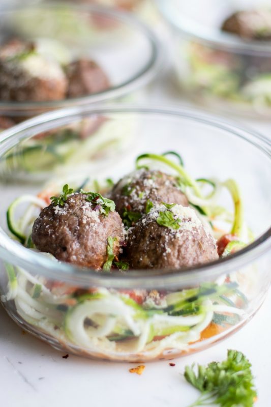 Keto Stuffed Meatball Meal Prep